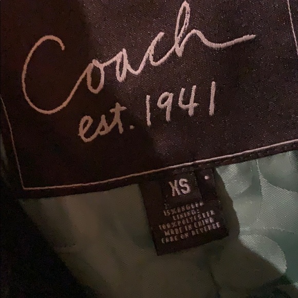 Authentic Coach Belted Wool Coat XS - Picture 4 of 7